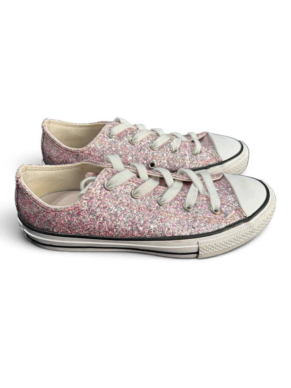 Converse Pink Glitter Low Top Sneakers